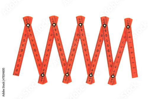 Plastic folding rule.