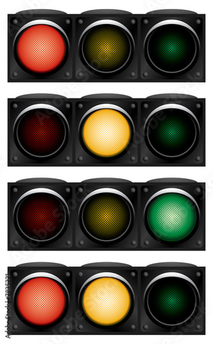 Horizontal traffic-light.