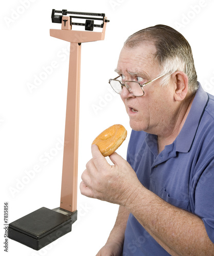Big Guy, donut and scale