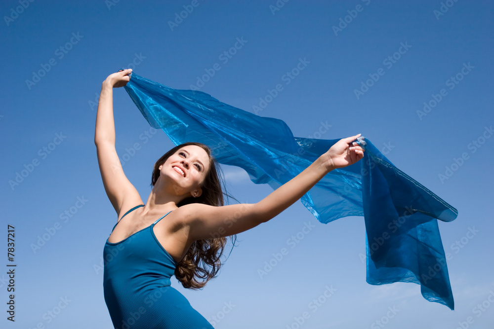 Beautiful young woman enjoying outdoors Beautiful young woman enjoying outdoors