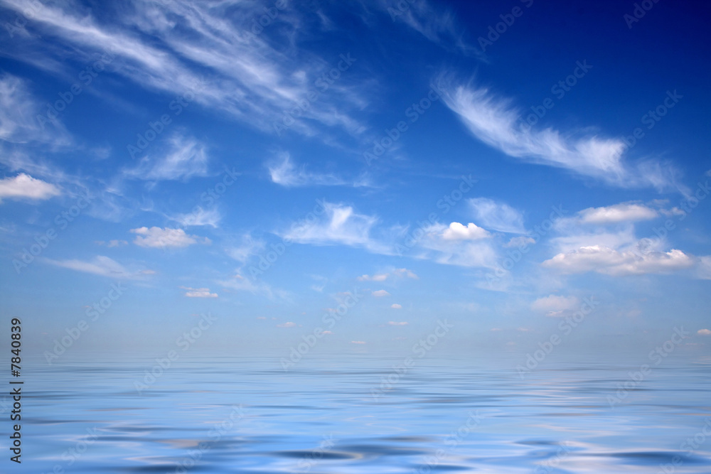 Skies upon water