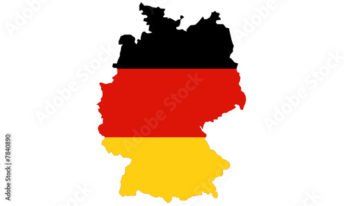 carte et drapeau allemagne