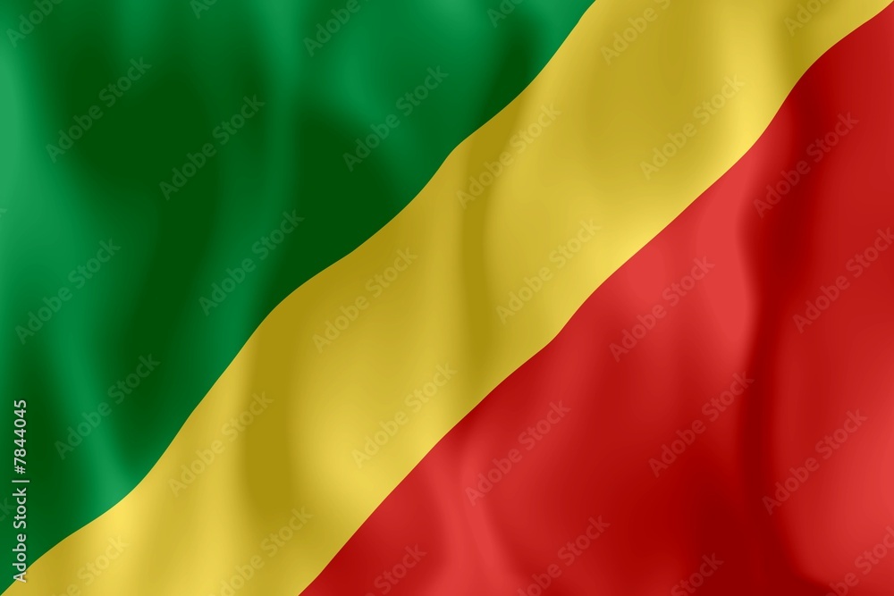 drapeau froissé rep congo flag