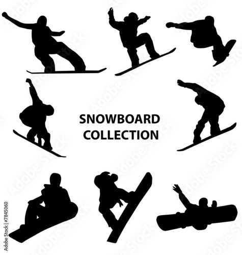 snowboard silhouettes