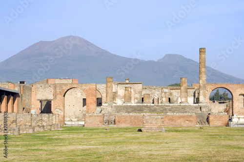 Pompeii Forum and Mount Vesuvius