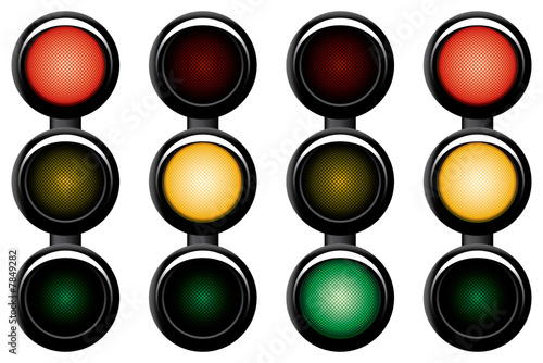 3-sections traffic-light.