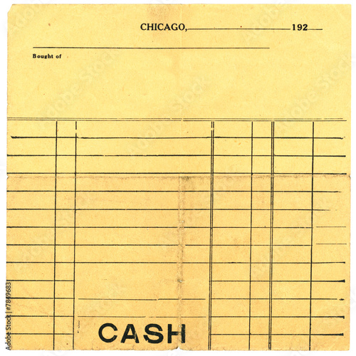 Vintage Sales Receipt from the 1920's