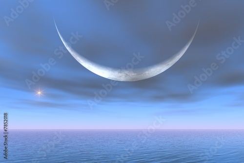 Eclipse de planète dans un monde futuriste © pascal cribier