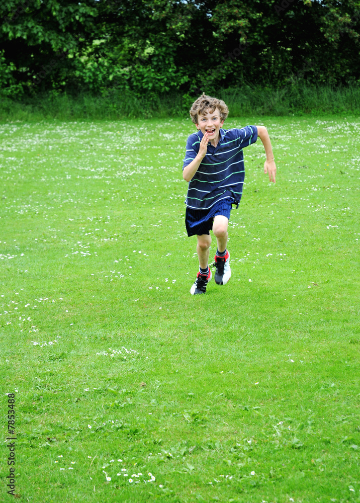 child sprinting