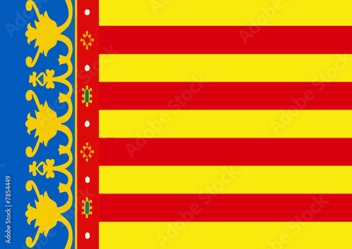bandera de valencia. real señera. españa
