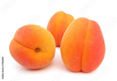 Apricots perfect isolated on white background