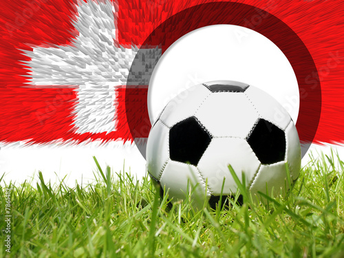 Fussball - Fahne   Schweiz