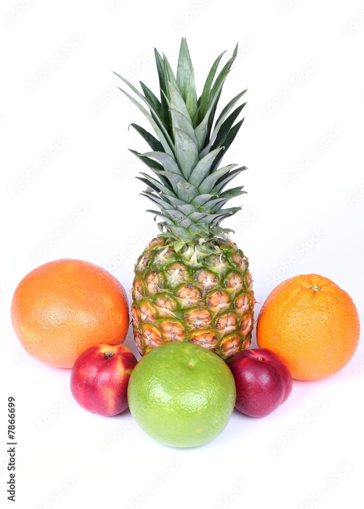 Tropical fruits isolated on white background Tropical fruits isolated on white background