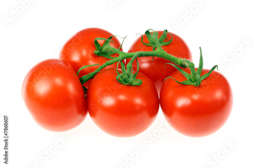 Tomatoes on the vine.