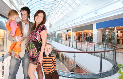 pregnant family in universal store