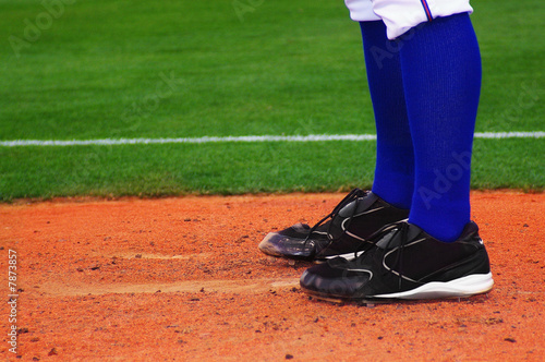 Canvas Print Baseball pitcher, standing on the mound