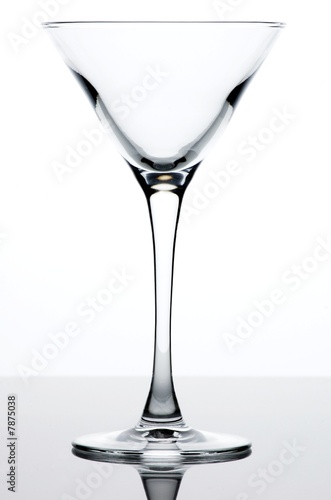Empty martini glass