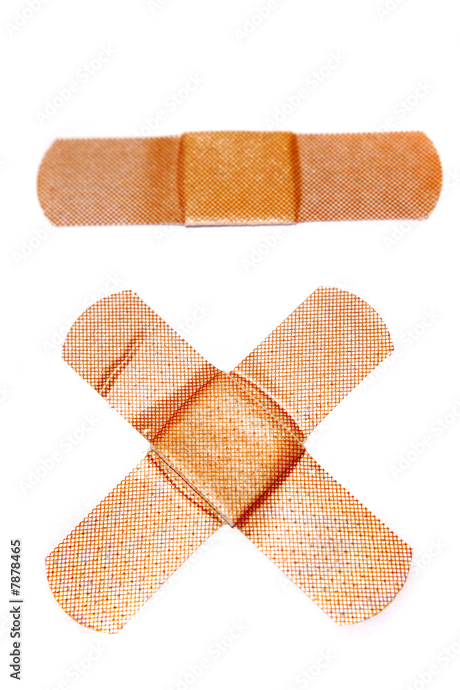 Band-aids on white Band-aids on white