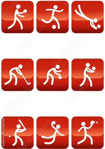 Pictogrammes des jeux olympiques d'été peinture rouge(partie 3)