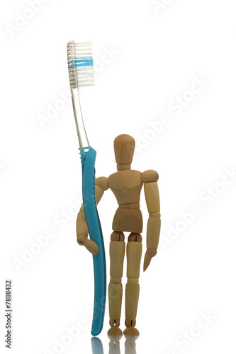 Manikin with toothbrush