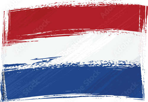 Grunge Netherlands flag