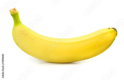 yellow banana fruit isolated food on white