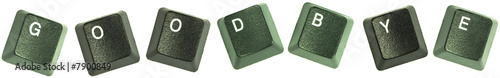 Keyboard keys spelling out the words “Goodbye