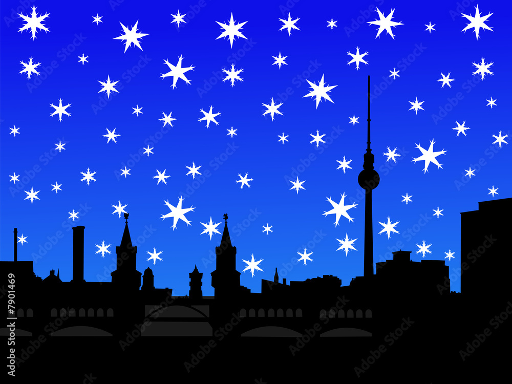 Fototapeta premium Berlin skyline in winter