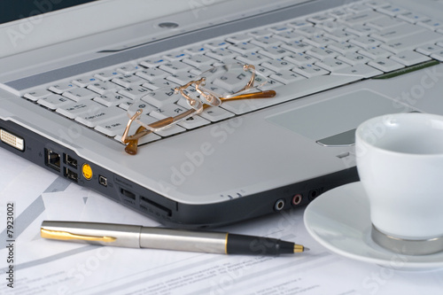 White laptop