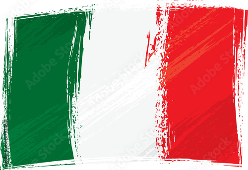 Grunge Italy flag