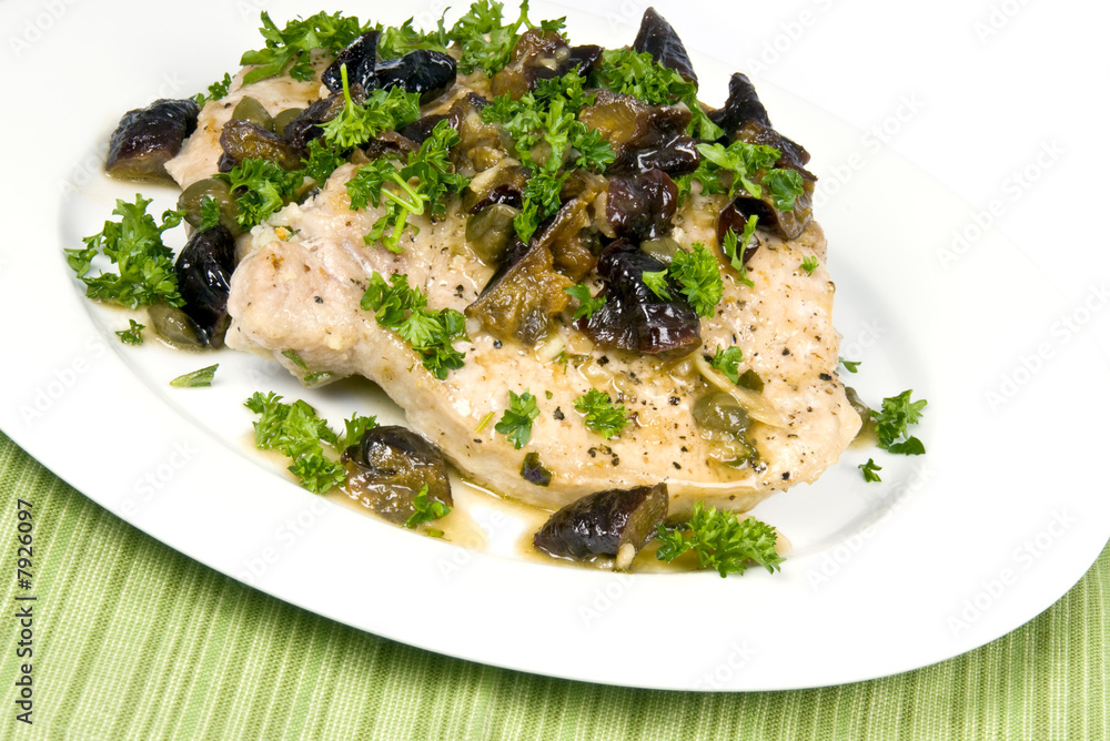 Roasted Pork Chops with Prunes and Capers Roasted Pork Chops with Prunes and Capers