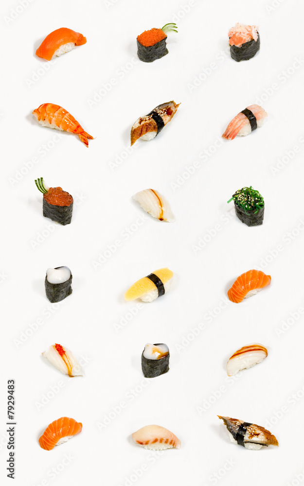 Naklejka premium Sushi menu