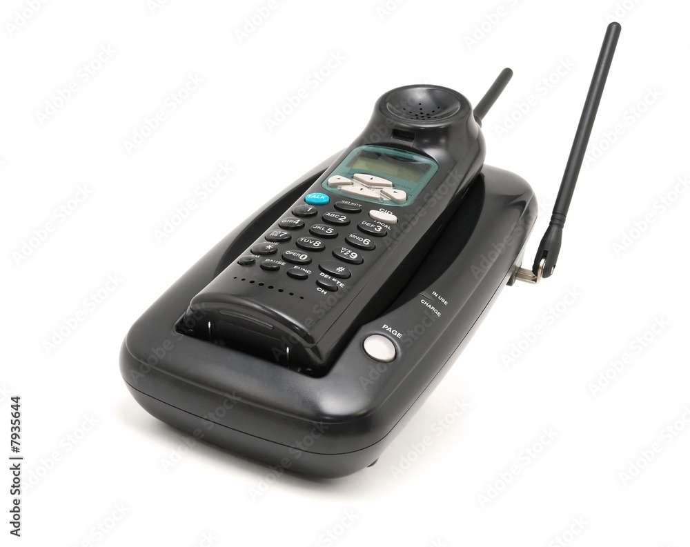 Black cordless telephone Black cordless telephone