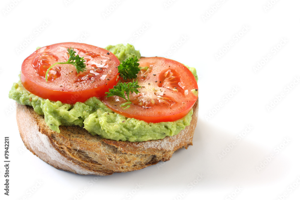 Avocado and Tomato on Rye Toast Avocado and Tomato on Rye Toast
