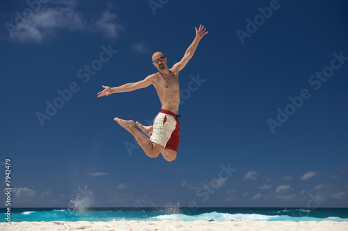 jump on the beach