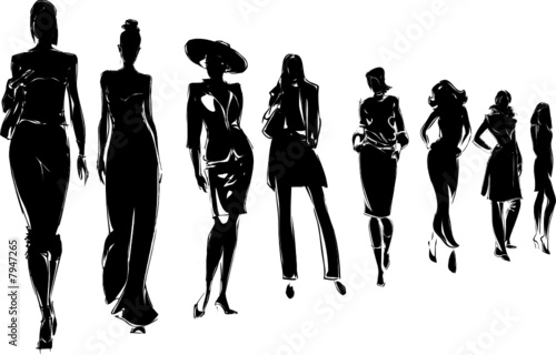 silhouettes de mannequins femme