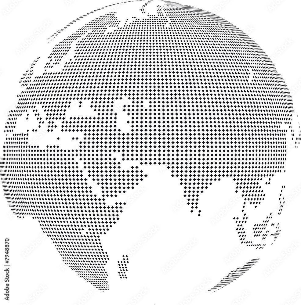 Naklejka premium Glob