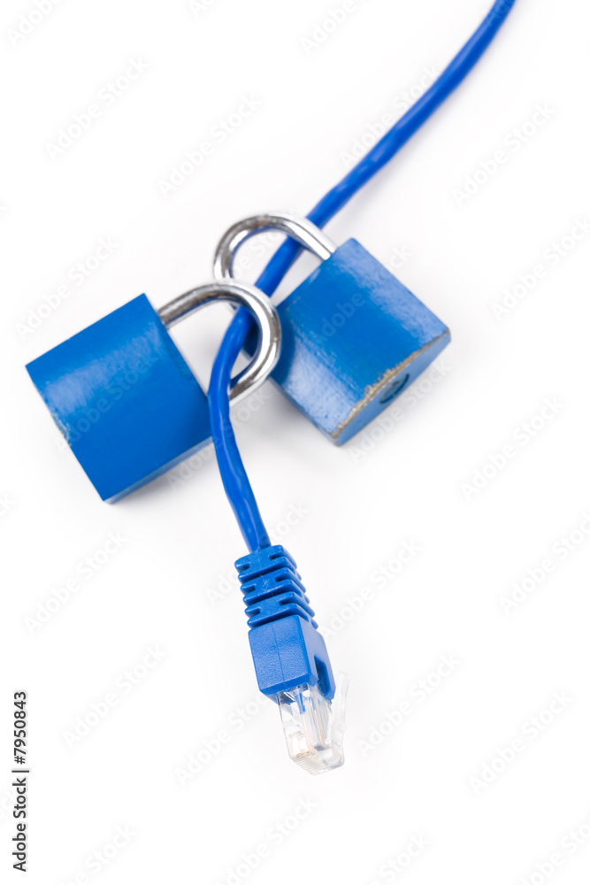 Lock and network cable Lock and network cable