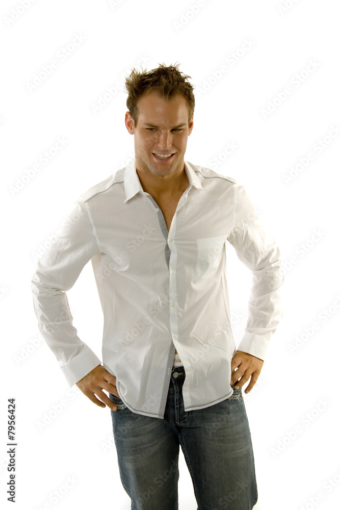 Young man wearing casual outfit Young man wearing casual outfit