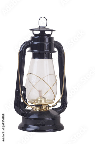 Oil lantern with clipping path