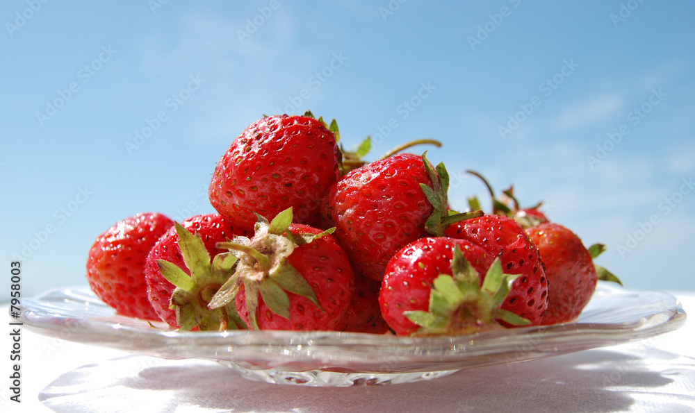 Strawberry on the sky
