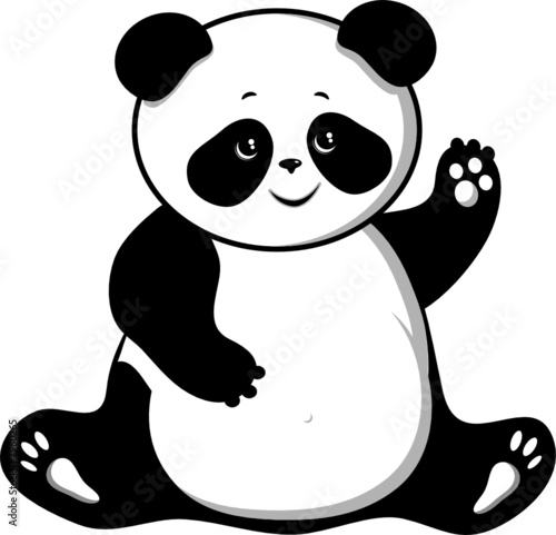 Fototapeta Naklejka Na Ścianę i Meble -  Charming and fat panda bear