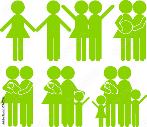 Icons People green and History of Love.
