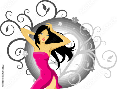 Vector illustration of beautiful woman