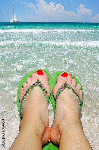 Relaxing on Beach