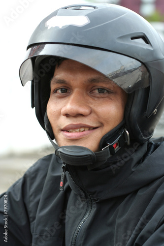 man with helmet smiling © erwinova