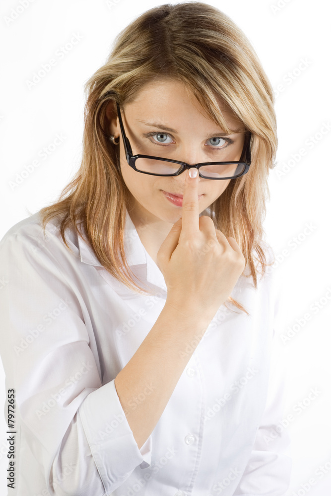 Business Woman with Glasses