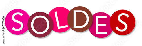 Soldes ronds rouge