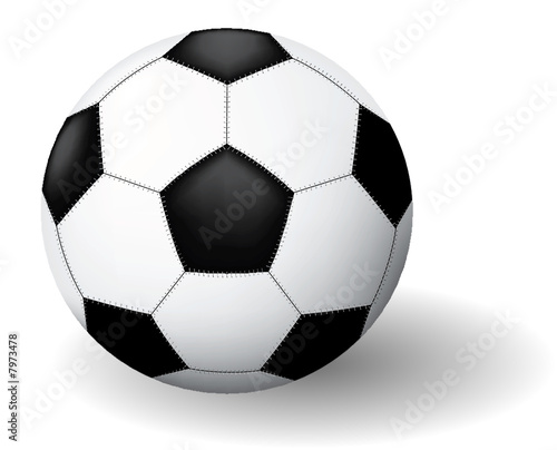 Soccer ball. Vector illustration. Isolated on white background.