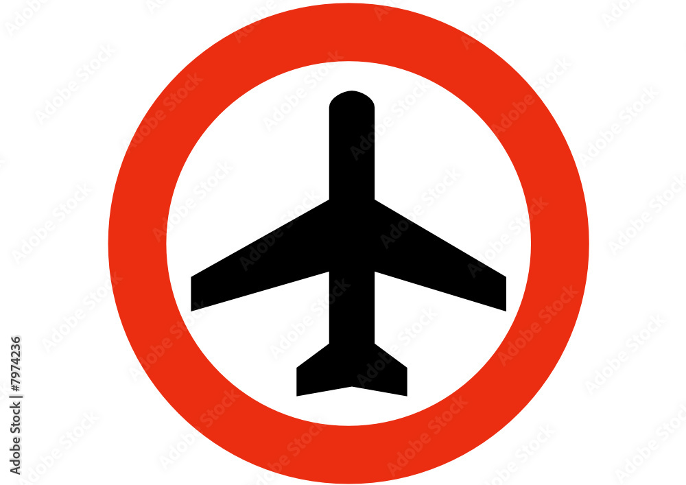 Obraz premium Interdiction de survol aux avions